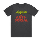 ANTHRAX - I'm Anti-Social - Faded Black T-shirt